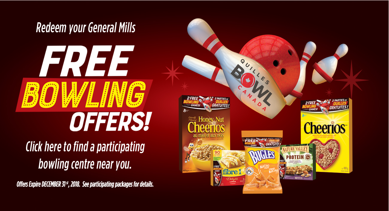 BOWL CANADA and GENERAL MILLS CANADA kick off 2018 with FREE GAMES OF BOWLING Bowl Canada